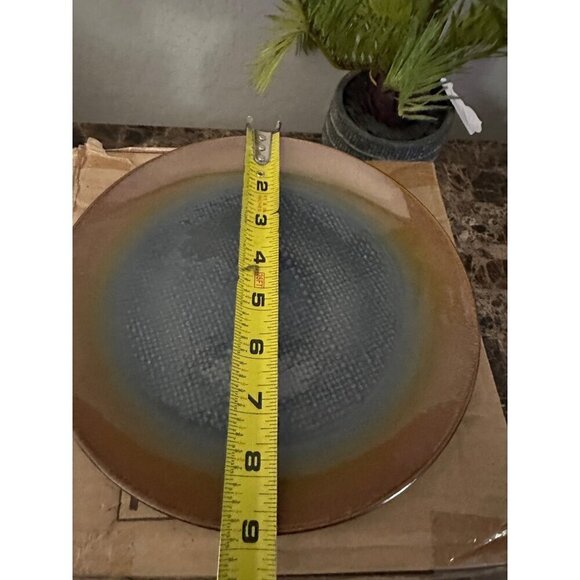 Tabletops Linen Hand Painted Hand Crafted dinner plates set of (6) new - Picture 4 of 5